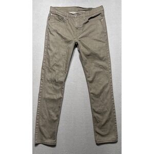 Levis Jeans 511 Mens Sz 34x34 (32x32) Olive Brown Slim Straight Basic Minimalist